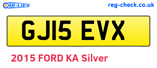 GJ15EVX are the vehicle registration plates.