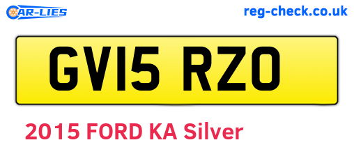GV15RZO are the vehicle registration plates.