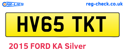 HV65TKT are the vehicle registration plates.
