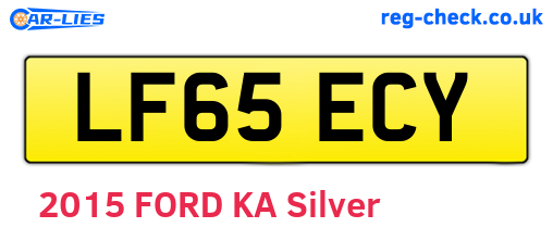 LF65ECY are the vehicle registration plates.
