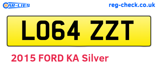 LO64ZZT are the vehicle registration plates.