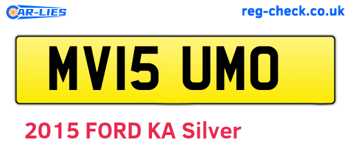 MV15UMO are the vehicle registration plates.