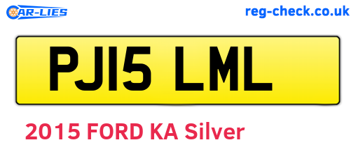 PJ15LML are the vehicle registration plates.