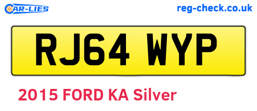 RJ64WYP are the vehicle registration plates.