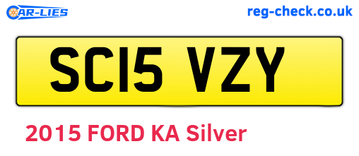 SC15VZY are the vehicle registration plates.