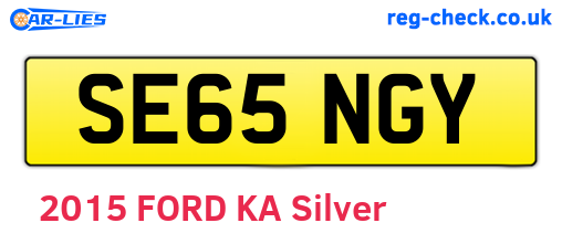 SE65NGY are the vehicle registration plates.