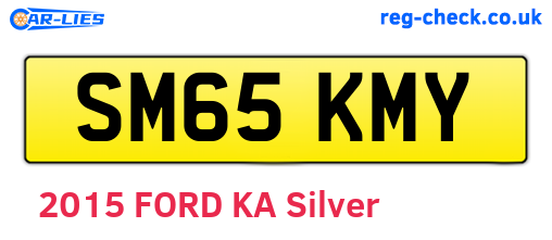 SM65KMY are the vehicle registration plates.