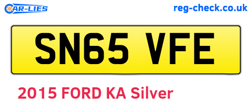 SN65VFE are the vehicle registration plates.