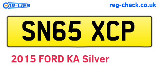 SN65XCP are the vehicle registration plates.