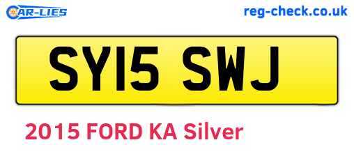 SY15SWJ are the vehicle registration plates.