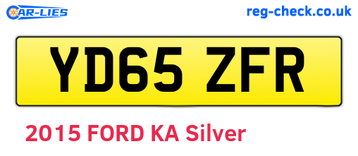 YD65ZFR are the vehicle registration plates.