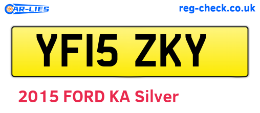 YF15ZKY are the vehicle registration plates.