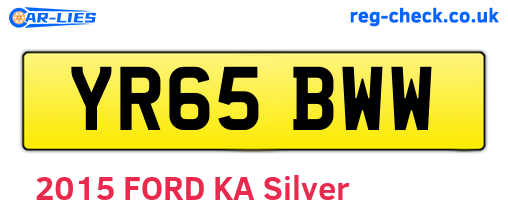 YR65BWW are the vehicle registration plates.