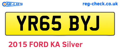 YR65BYJ are the vehicle registration plates.