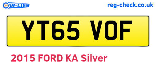 YT65VOF are the vehicle registration plates.