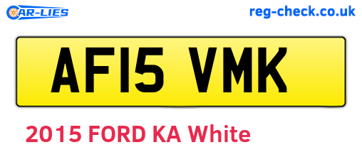 AF15VMK are the vehicle registration plates.