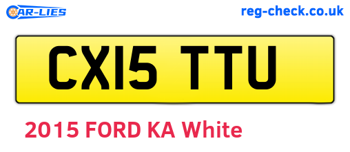 CX15TTU are the vehicle registration plates.