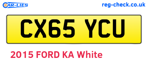 CX65YCU are the vehicle registration plates.