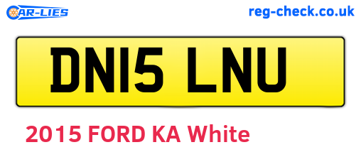 DN15LNU are the vehicle registration plates.
