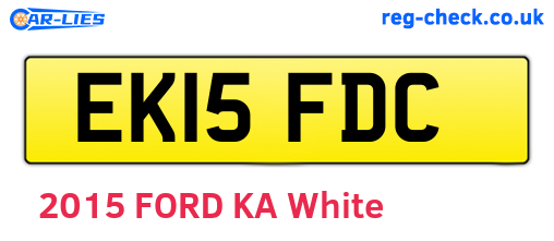 EK15FDC are the vehicle registration plates.