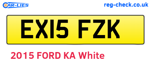 EX15FZK are the vehicle registration plates.