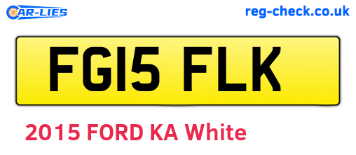 FG15FLK are the vehicle registration plates.