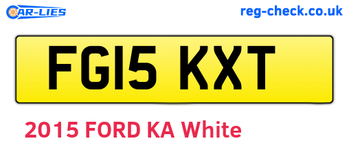 FG15KXT are the vehicle registration plates.