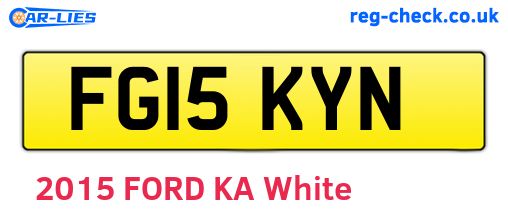 FG15KYN are the vehicle registration plates.