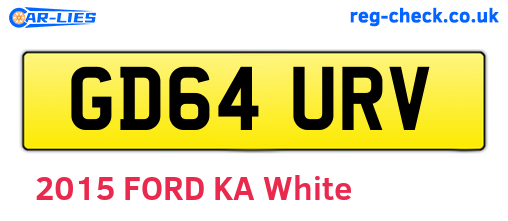 GD64URV are the vehicle registration plates.