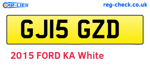 GJ15GZD are the vehicle registration plates.