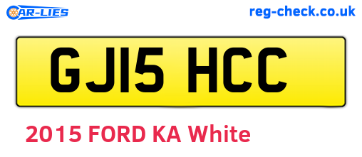 GJ15HCC are the vehicle registration plates.