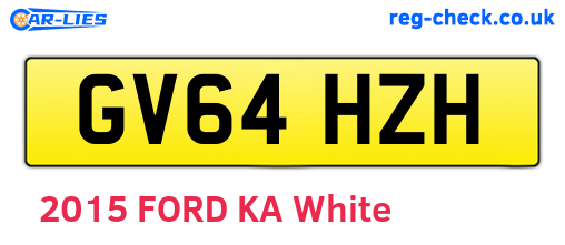 GV64HZH are the vehicle registration plates.