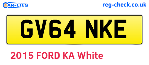 GV64NKE are the vehicle registration plates.