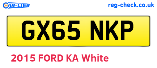GX65NKP are the vehicle registration plates.