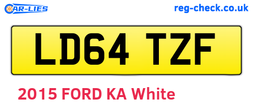 LD64TZF are the vehicle registration plates.