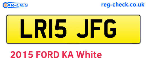 LR15JFG are the vehicle registration plates.