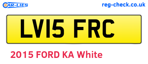 LV15FRC are the vehicle registration plates.