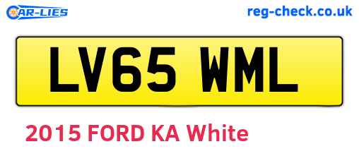 LV65WML are the vehicle registration plates.