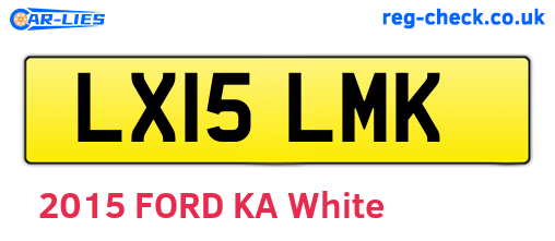 LX15LMK are the vehicle registration plates.