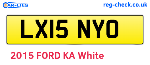LX15NYO are the vehicle registration plates.