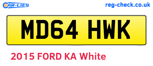 MD64HWK are the vehicle registration plates.