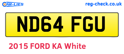 ND64FGU are the vehicle registration plates.