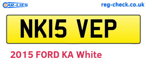 NK15VEP are the vehicle registration plates.