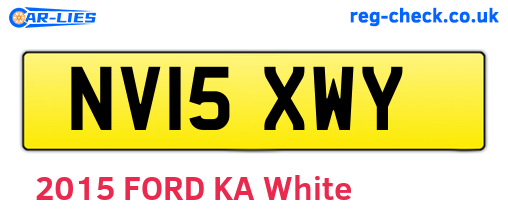 NV15XWY are the vehicle registration plates.