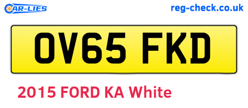 OV65FKD are the vehicle registration plates.