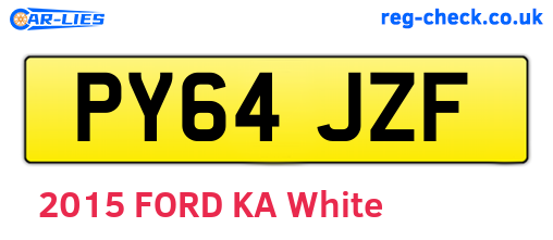 PY64JZF are the vehicle registration plates.