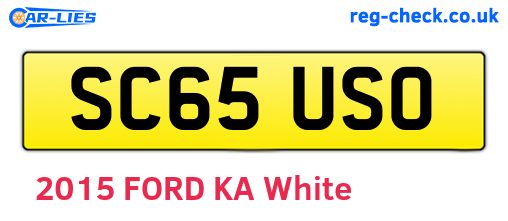 SC65USO are the vehicle registration plates.