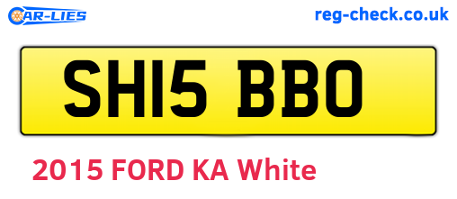 SH15BBO are the vehicle registration plates.