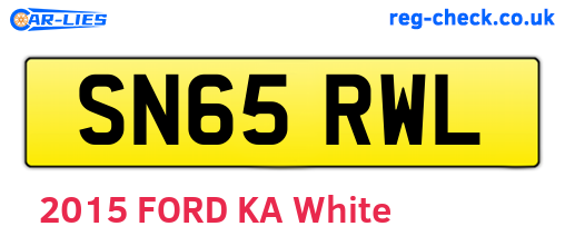 SN65RWL are the vehicle registration plates.