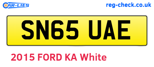 SN65UAE are the vehicle registration plates.